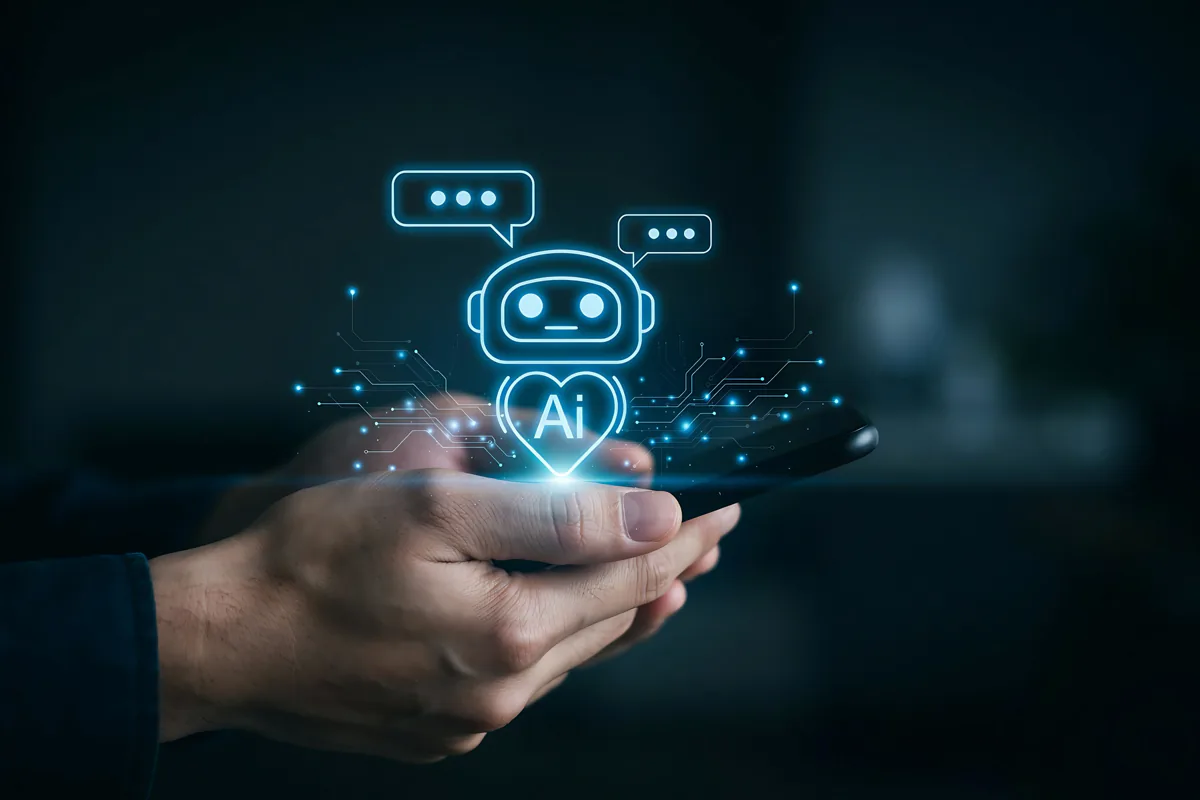 A business-trained chatbot answering a customer's question the moment they ask it and qualifying them, so enquiries get handled around the clock.