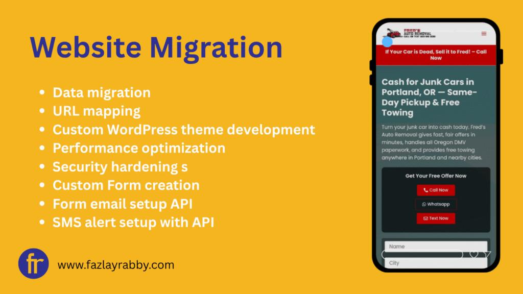 Wordpress website migration